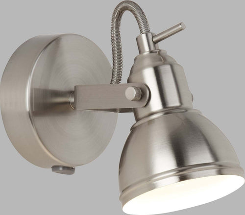 Applique-Contemporanea-Focus-Spotlight-Acciaio-Argento-Bianco-1-Luce-Gu10