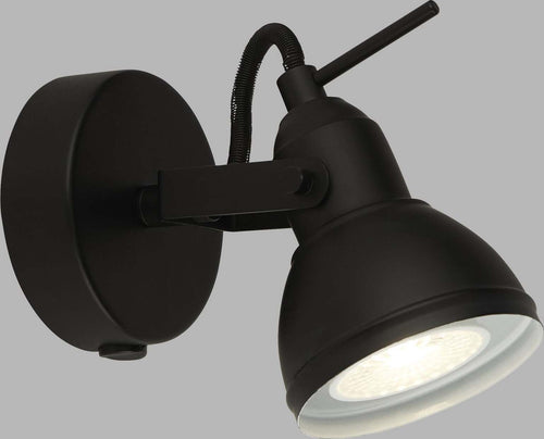 Applique-Contemporanea-Focus-Spotlight-Acciaio-Bianco-Nero-1-Luce-Gu10