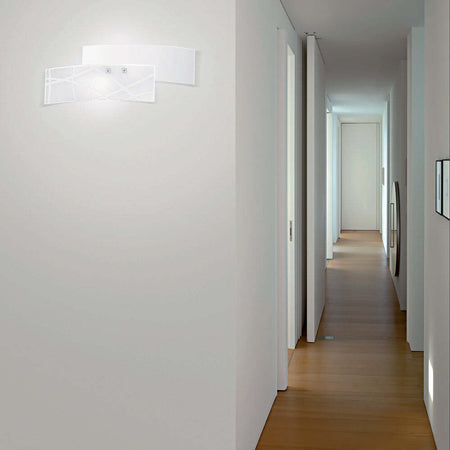 Applique-Contemporanea-Frida-Metallo-Cromo-Vetro-Bianco-Satinato-2-Luci-E14-18Cm