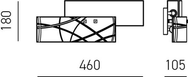 Applique-Contemporanea-Frida-Metallo-Cromo-Vetro-Bianco-Satinato-2-Luci-E14-18Cm