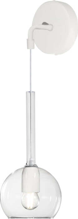 Applique-Contemporanea-Future-Metallo-Bianco-Vetro-Trasparente-1-Luce-E27