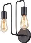 Applique-Contemporanea-Gilbert-Metallo-Nero-2-Luci