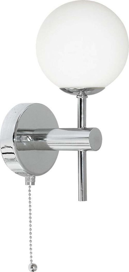 Applique-Contemporanea-Globale-Acciaio-Cromo-Vetro-Bianco-1-Luce-G9