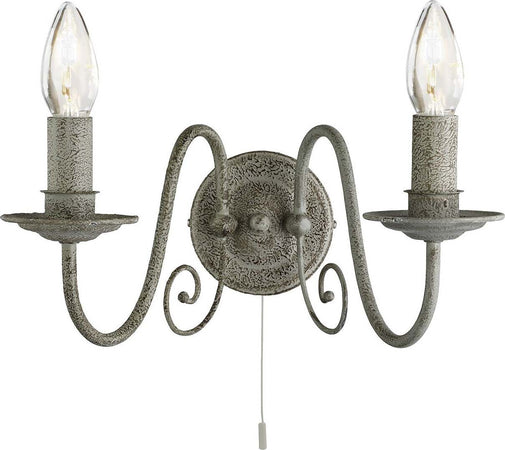 Applique-Contemporanea-Greythorne-Acciaio-Grigio-2-Luci-E14