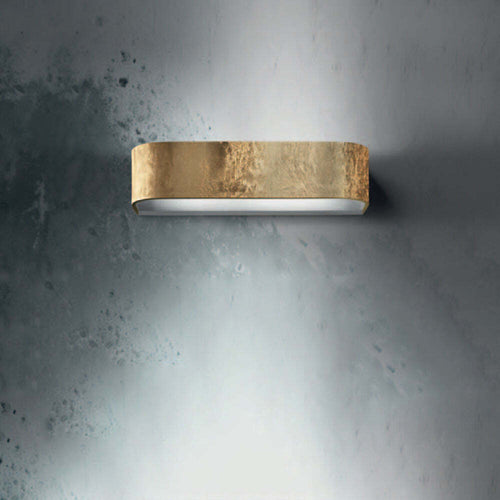 Applique-Contemporanea-Handles-Metallo-Foglia-Oro-Led-12W