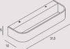 Applique-Contemporanea-Handles-Metallo-Oro-Opaco-Led-20W