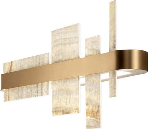 Applique-Contemporanea-Honicè-Metallo-Oro-E-Onice-Led-3,51W