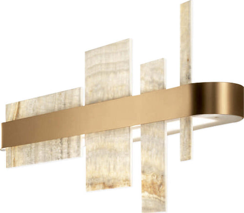 Applique-Contemporanea-Honicè-Metallo-Oro-E-Onice-Led-5,8W