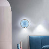 Applique-Contemporanea-Horo-Metallo-Ottone-Vetro-Azzurro-Led-14,4W