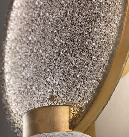 Applique-Contemporanea-Horo-Metallo-Ottone-Vetro-Fumè-Led-14,4W