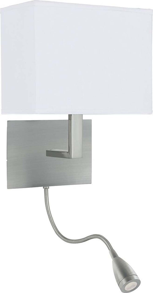 Applique-Contemporanea-Hotel-Acciaio-Cromo-Tessuto-2-Luci-E27-Led