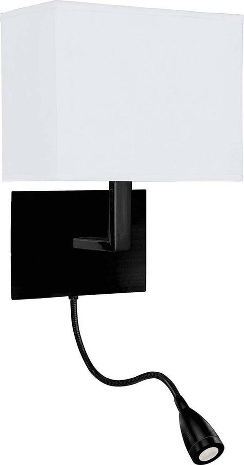 Applique-Contemporanea-Hotel-Acciaio-Nero-Tessuto-1-Luce-E27