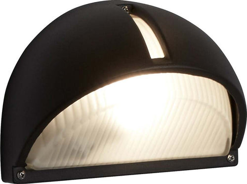 Applique-Contemporanea-Kentucky-Alluminio-Nero-Vetro-1-Luce-E27