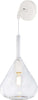 Applique-Contemporanea-Kona-Metallo-Bianco-Vetro-Trasparente-1-Luce-E27