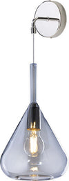 Applique-Contemporanea-Kona-Metallo-Cromo-Vetro-Blu-1-Luce-E27