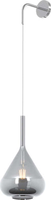 Applique-Contemporanea-Kona-Metallo-Cromo-Vetro-Fumè-1-Luce-E27