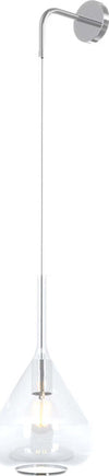 Applique-Contemporanea-Kona-Metallo-Cromo-Vetro-Trasparente-1-Luce-E27
