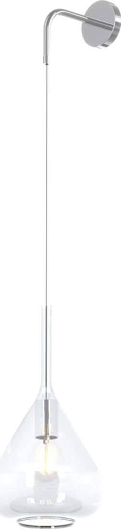 Applique-Contemporanea-Kona-Metallo-Cromo-Vetro-Trasparente-1-Luce-E27