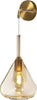 Applique-Contemporanea-Kona-Metallo-Ottone-Satinato-Vetro-Ambra-1-Luce-E27