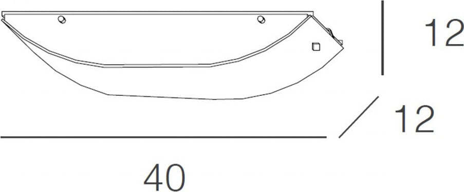 Applique-Contemporanea-Linear-Mad-Metallo-E-Vetro-Bianco-2-Luci-E27-40Cm