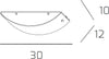 Applique-Contemporanea-Linear-Metallo-E-Vetro-Bianco-1-Luce-E27-30Cm