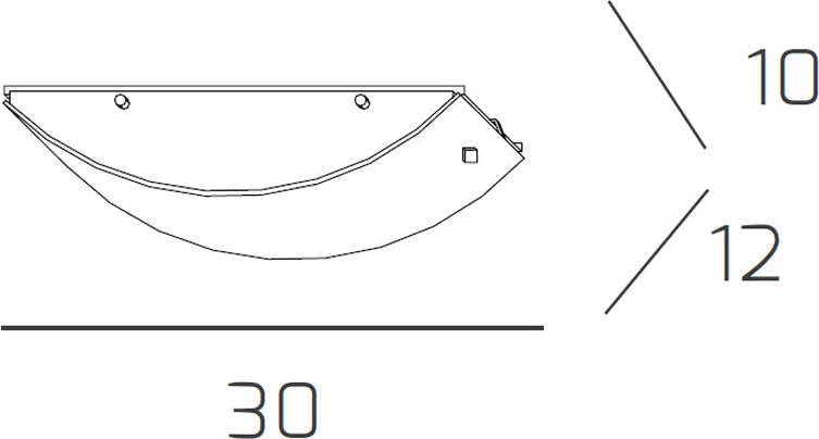 Applique-Contemporanea-Linear-Metallo-E-Vetro-Bianco-1-Luce-E27-30Cm