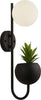 Applique-Contemporanea-Lunare-Acciaio-Nero-Vetro-Bianco-1-Luce-G9