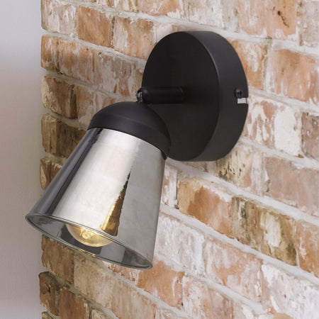 Applique-Contemporanea-Mega-Acciaio-Nero-Fumè-1-Luce-E14