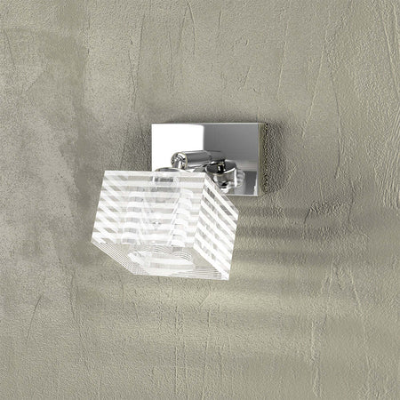 Applique-Contemporanea-Metropolitan-Metallo-Cromo-Vetro-Trasparente-1-Luce-G9