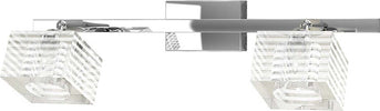 Applique-Contemporanea-Metropolitan-Metallo-Cromo-Vetro-Trasparente-2-Luci-G9