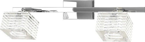 Applique-Contemporanea-Metropolitan-Metallo-Cromo-Vetro-Trasparente-2-Luci-G9