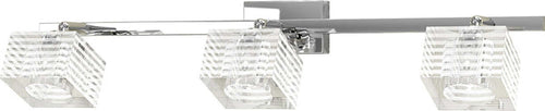 Applique-Contemporanea-Metropolitan-Metallo-Cromo-Vetro-Trasparente-3-Luci-G9