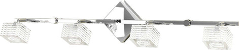 Applique-Contemporanea-Metropolitan-Metallo-Cromo-Vetro-Trasparente-4-Luci-G9