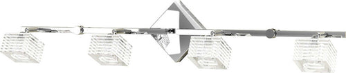Applique-Contemporanea-Metropolitan-Metallo-Cromo-Vetro-Trasparente-4-Luci-G9