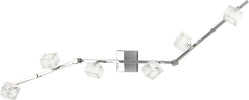 Applique-Contemporanea-Metropolitan-Metallo-Cromo-Vetro-Trasparente-6-Luci-G9
