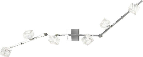 Applique-Contemporanea-Metropolitan-Metallo-Cromo-Vetro-Trasparente-6-Luci-G9