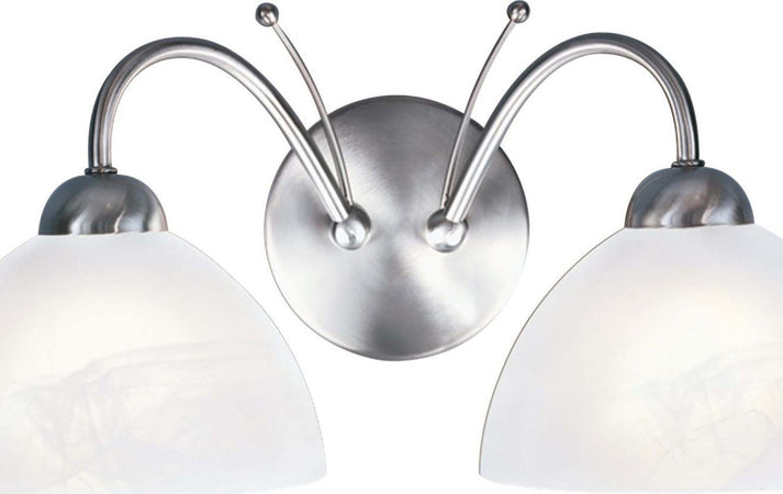 Applique-Contemporanea-Milanese-Acciaio-Argento-Vetro-2-Luci-E14