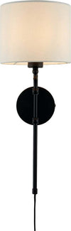 Applique-Contemporanea-Monaco-Acciaio-Nero-Marrone-1-Luce-E27