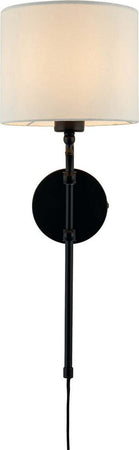 Applique-Contemporanea-Monaco-Acciaio-Nero-Marrone-1-Luce-E27