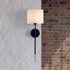 Applique-Contemporanea-Monaco-Acciaio-Nero-Marrone-1-Luce-E27