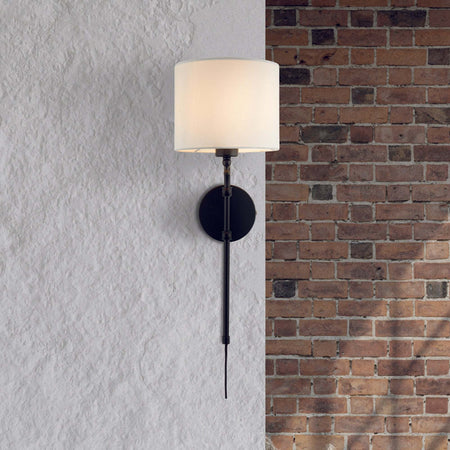 Applique-Contemporanea-Monaco-Acciaio-Nero-Marrone-1-Luce-E27