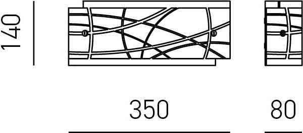 Applique-Contemporanea-Nereide-Metallo-Cromo-E-Vetro-Bianco-2-Luci-E14