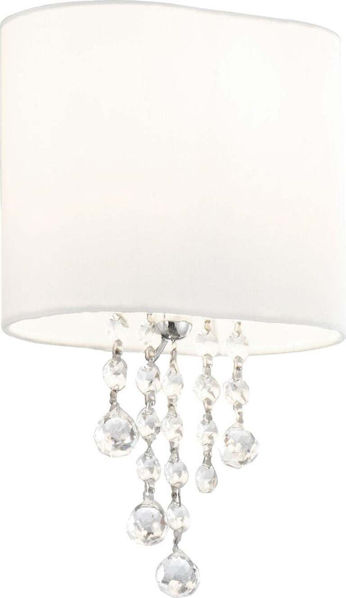 Applique-Contemporanea-Nina-Acciaio-Cromo-Tessuto-Bianco-1-Luce-E14