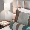 Applique-Contemporanea-Nina-Acciaio-Cromo-Tessuto-Bianco-1-Luce-E14