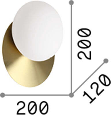 Applique-Contemporanea-Ninfea-Metallo-Ottone-1-Luce-Gx53-9W-3000K-Luce-Calda
