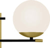 Applique-Contemporanea-Nostalgia-Metallo-Oro-Opaco-2-Luci-Diffusori-Bianchi