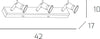 Applique-Contemporanea-Nuts-Metallo-Cromo-Vetro-Trasparente-3-Luci-Gu10