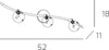 Applique-Contemporanea-Orizz-Super-Ball-Metallo-Cromo-Vetro-Pirex-3-Luci-G9