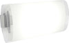 Applique-Contemporanea-Oval-Tube-Metallo-Cromo-Vetro-Satinato-Trasp-2-Luci-G9