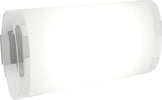 Applique-Contemporanea-Oval-Tube-Metallo-Cromo-Vetro-Satinato-Trasp-2-Luci-G9